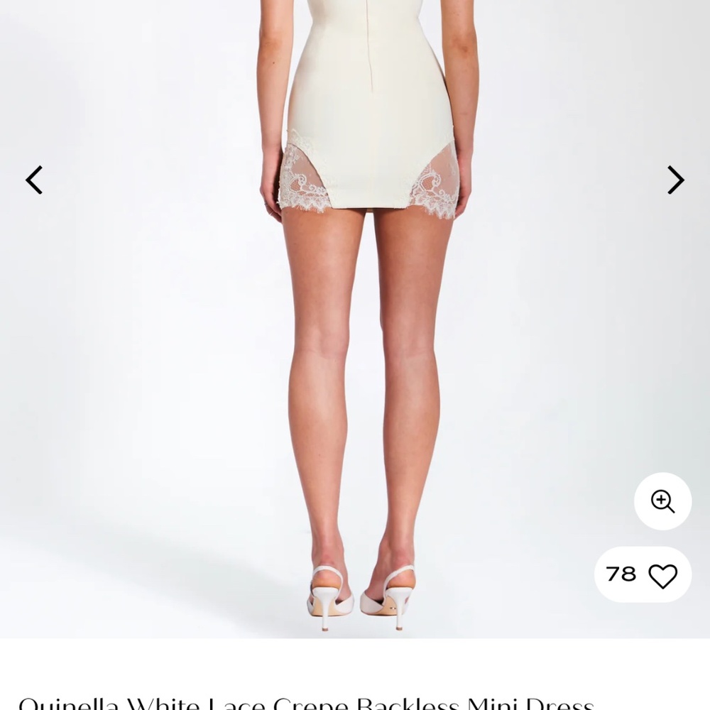 Miss Circle Cream Lace Mini Dress - Picture 3 of 6